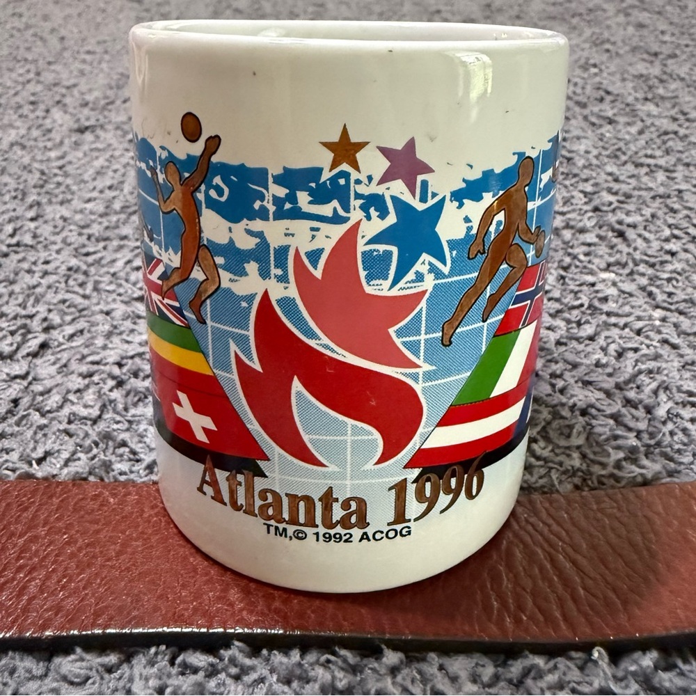 🔥 1992 Atlanta Olympics Mug 1996 ACOG Vintage Olympic Games Collectible VTG